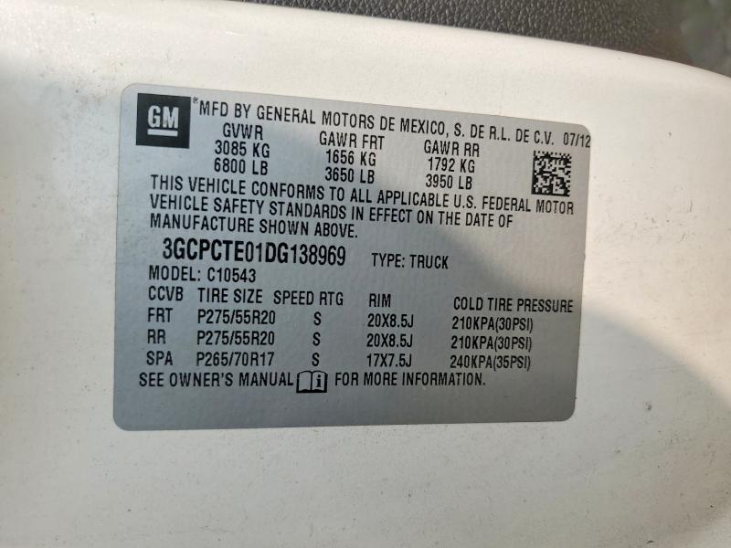 Aukcja sprzedaży 2013 Chevrolet Silverado, vin: 3GCPCTE01DG138969, numer aukcji: 58706086