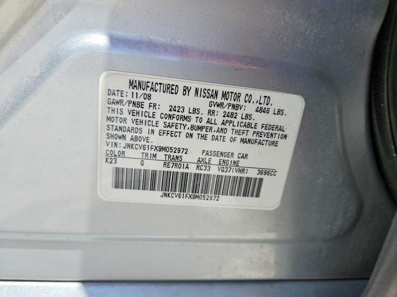 Aukcja sprzedaży 2009 Infiniti G37 Sedan, vin: JNKCV61FX9M052972, numer aukcji: 57855196