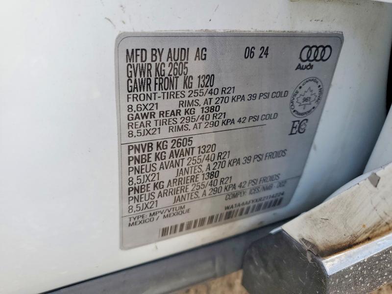 Продажа на аукционе авто 2024 Audi Sq5, vin: WA1A4AFYXR2114224, номер лота: 57344446