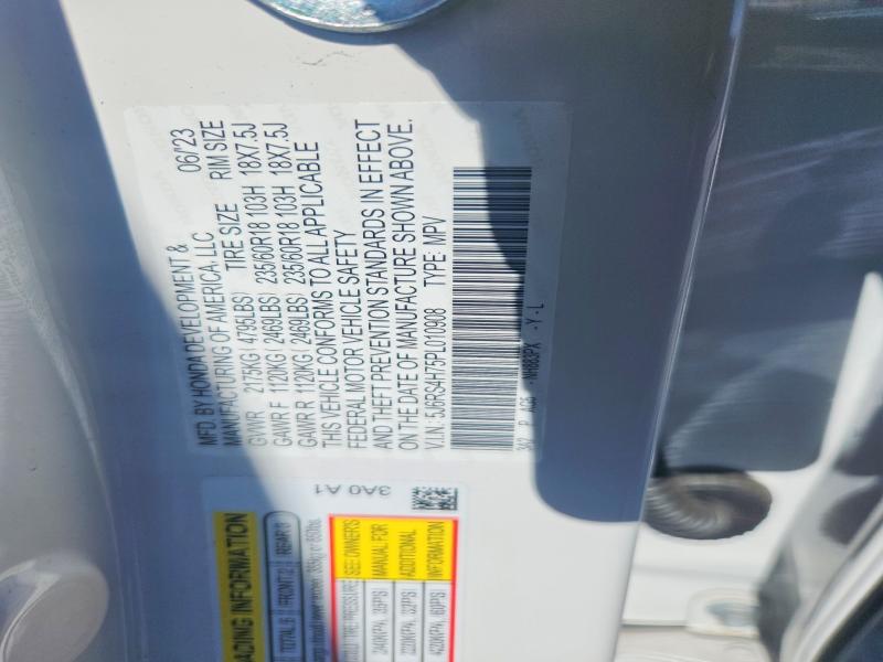 Aukcja sprzedaży 2023 Honda Cr-v, vin: 5J6RS4H75PL010908, numer aukcji: 57162616