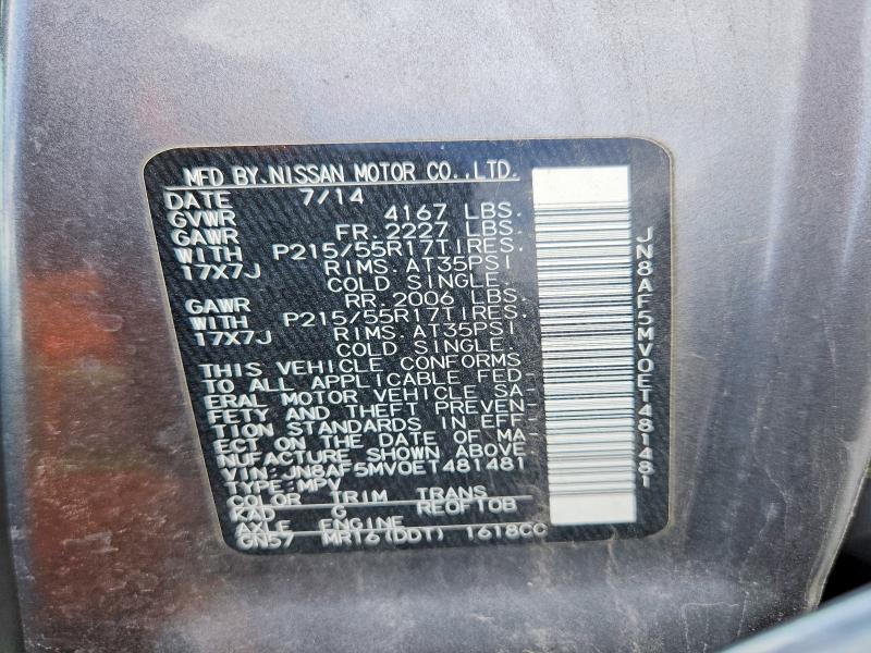 Продаж на аукціоні авто 2014 Nissan Juke, vin: JN8AF5MV0ET481481, номер лоту: 59226146