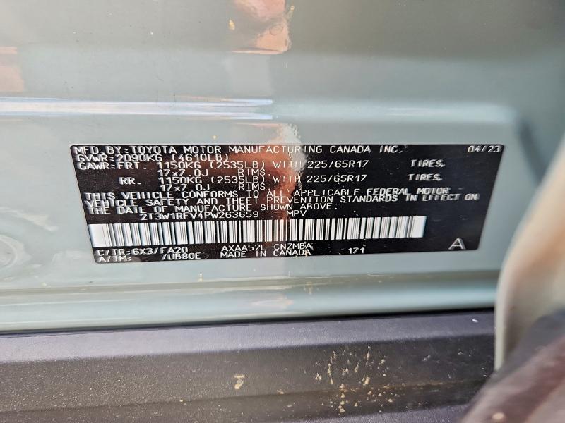 Aukcja sprzedaży 2023 Toyota Rav4, vin: 2T3W1RFV4PW263659, numer aukcji: 58865246