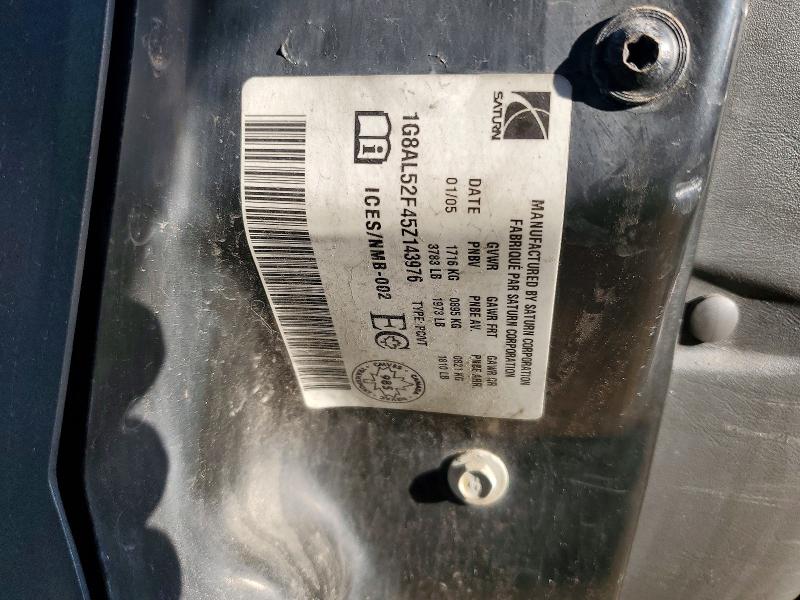 55945136 :رقم المزاد ، 1G8AL52F45Z143976 vin ، 2005 Saturn Ion مزاد بيع