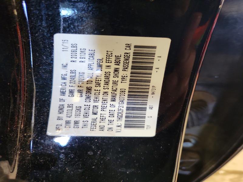 57699856 :رقم المزاد ، 1HGCR2F31GA073383 vin ، 2016 Honda Accord مزاد بيع