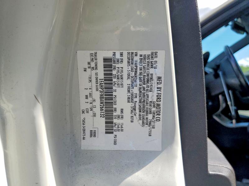 55755356 :رقم المزاد ، 1FAHP3FN8AW266132 vin ، 2010 Ford Focus مزاد بيع