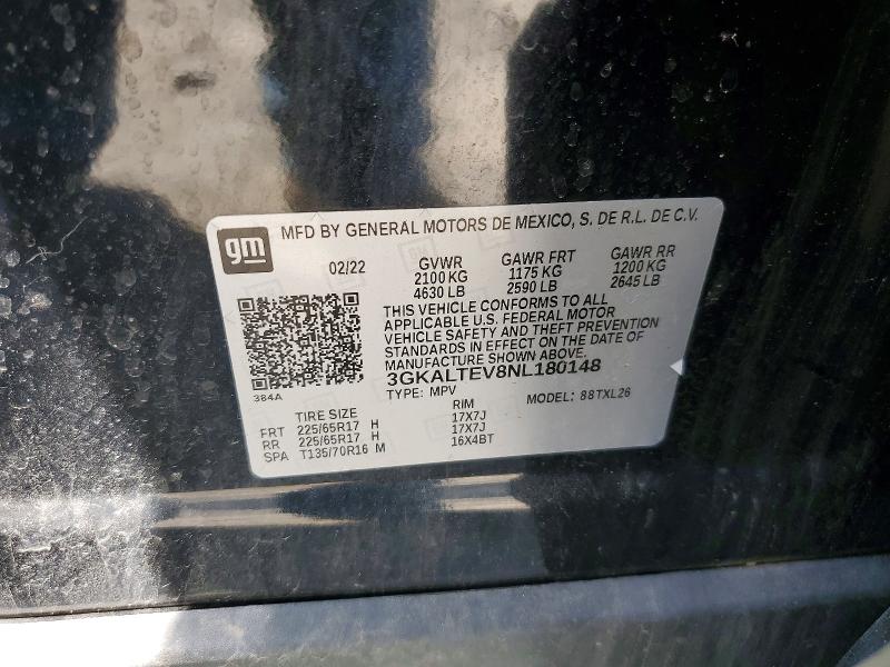 2022 Gmc Terrain მანქანა იყიდება აუქციონზე, vin: 3GKALTEV8NL180148, აუქციონის ნომერი: 56038866