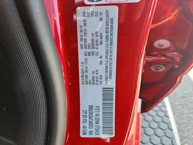2026 Ram 1500 მანქანა იყიდება აუქციონზე, vin: 1C6SRFJP8TN376960, აუქციონის ნომერი: 58218046