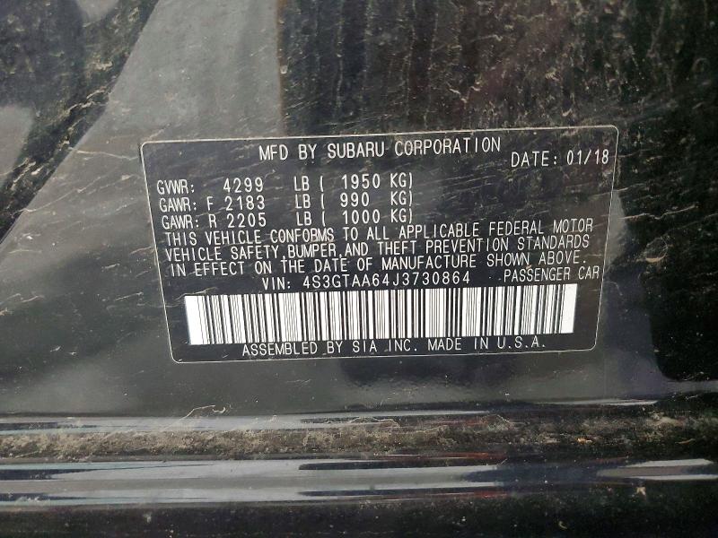 Aukcja sprzedaży 2018 Subaru Impreza, vin: 4S3GTAA64J3730864, numer aukcji: 57839496
