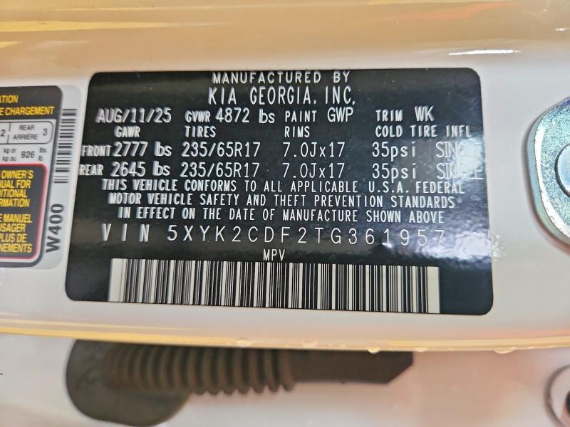 Aukcja sprzedaży 2026 Kia Sportage, vin: 5XYK2CDF2TG361957, numer aukcji: 58947356