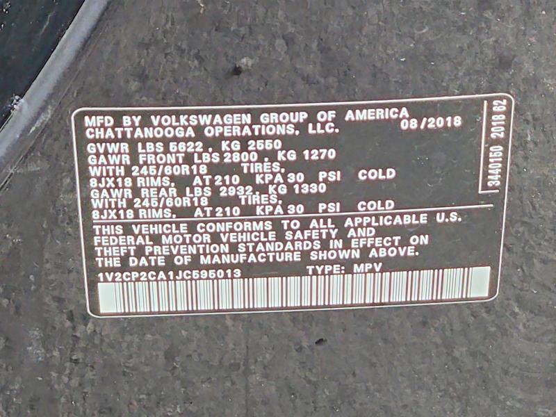 Aukcja sprzedaży 2018 Volkswagen Atlas, vin: 1V2CP2CA1JC595013, numer aukcji: 56228896