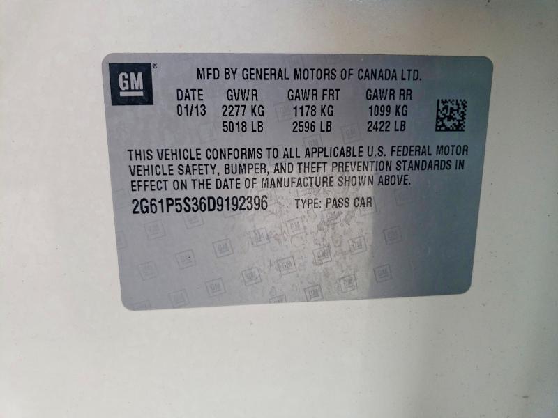 56468516 :رقم المزاد ، 2G61P5S36D9192396 vin ، 2013 Cadillac Xts مزاد بيع