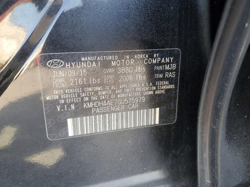Продаж на аукціоні авто 2016 Hyundai Elantra, vin: KMHDH4AE7GU575979, номер лоту: 56567566