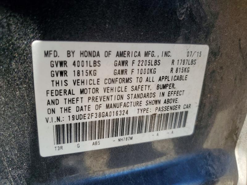 Aukcja sprzedaży 2016 Acura Ilx, vin: 19UDE2F38GA016324, numer aukcji: 58785176