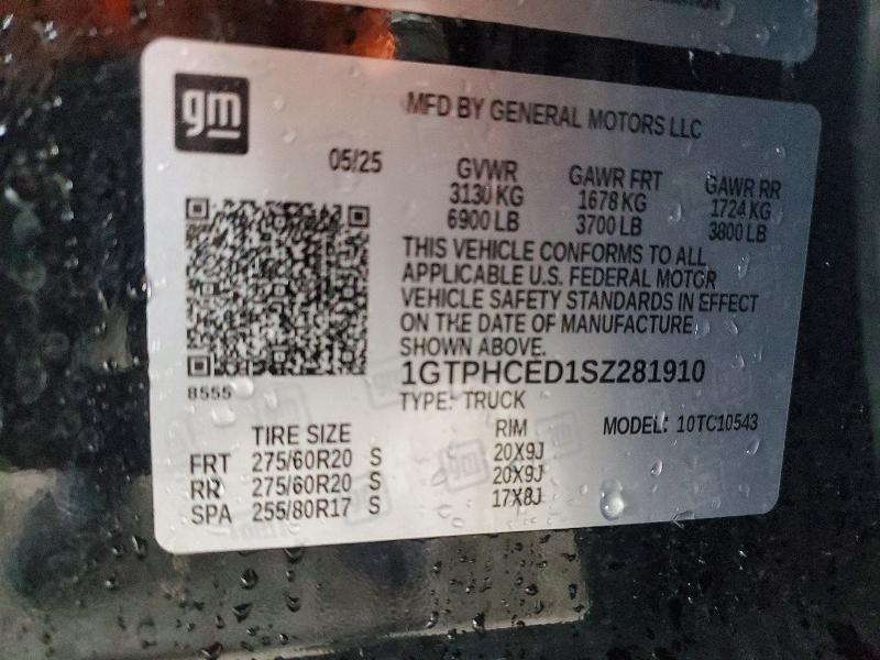 Aukcja sprzedaży 2025 Gmc Sierra, vin: 1GTPHCED1SZ281910, numer aukcji: 52886766