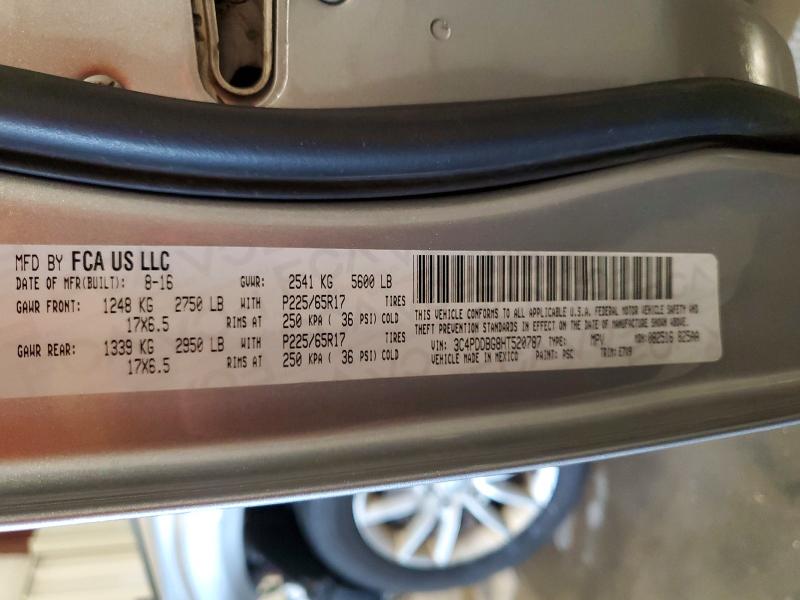 2017 Dodge Journey მანქანა იყიდება აუქციონზე, vin: 3C4PDDBG8HT520787, აუქციონის ნომერი: 58201656