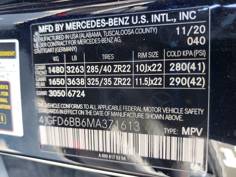 Aukcja sprzedaży 2021 Mercedes-benz Gle Coupe, vin: 4JGFD6BB6MA371613, numer aukcji: 55750256