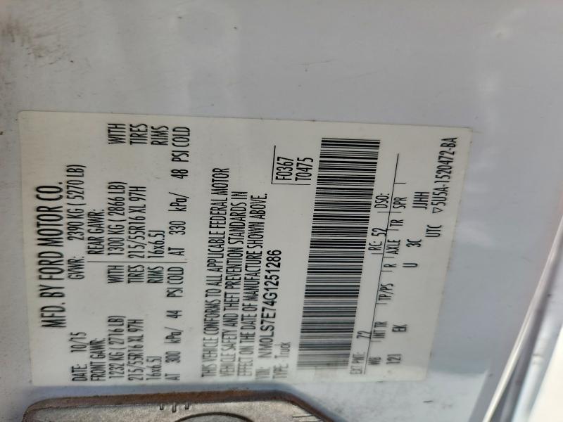 56581666 :رقم المزاد ، NM0LS7E74G1251286 vin ، 2016 Ford Transit Connect مزاد بيع