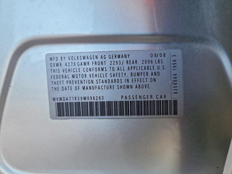 Aukcja sprzedaży 2009 Volkswagen Rabbit, vin: WVWDA71K29W096263, numer aukcji: 58260836
