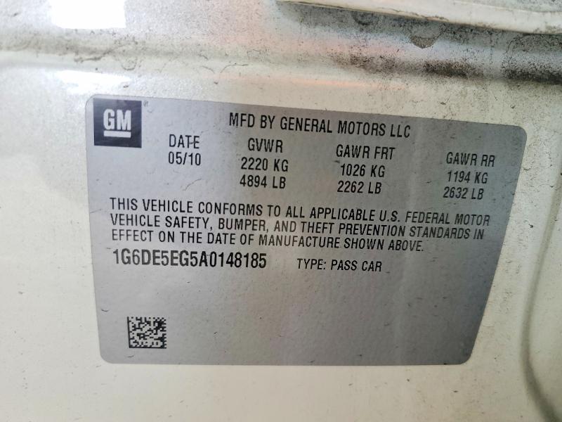 58886456 :رقم المزاد ، 1G6DE5EG5A0148185 vin ، 2010 Cadillac Cts مزاد بيع
