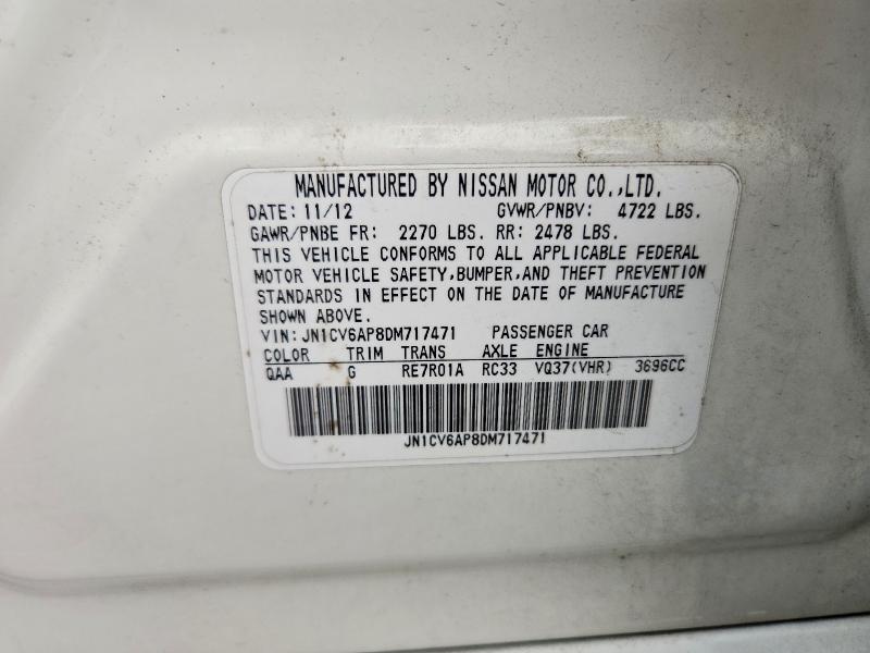 Aukcja sprzedaży 2013 Infiniti G37 Sedan, vin: JN1CV6AP8DM717471, numer aukcji: 58365586