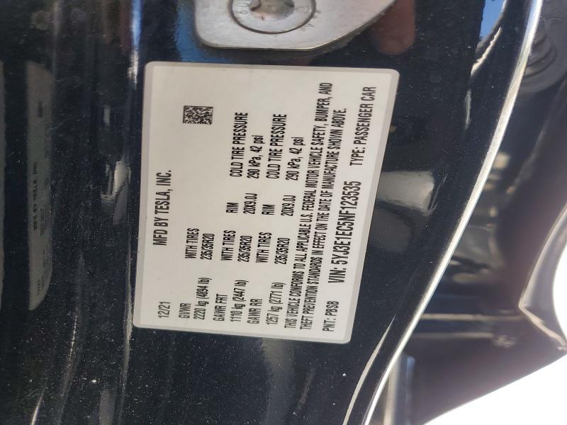 57777866 :رقم المزاد ، 5YJ3E1EC5NF123535 vin ، 2022 Tesla Model 3 مزاد بيع