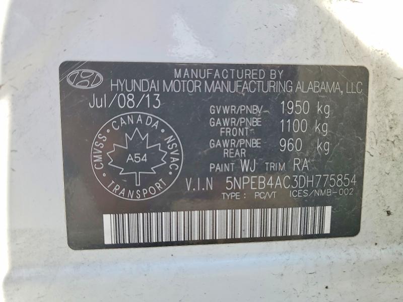 Продажа на аукционе авто 2013 Hyundai Sonata, vin: 5NPEB4AC3DH775854, номер лота: 56092916