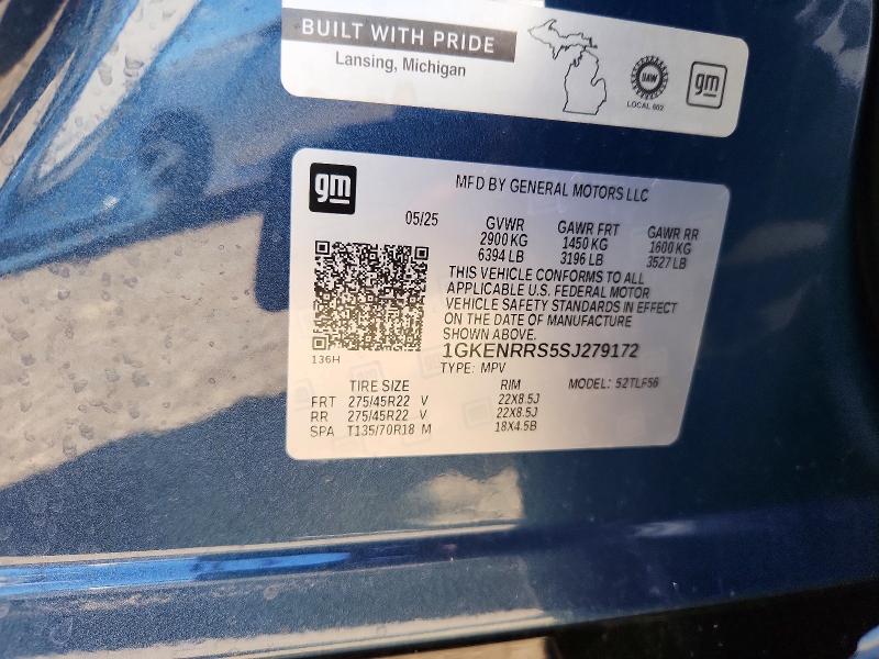 2025 Gmc Acadia მანქანა იყიდება აუქციონზე, vin: 1GKENRRS5SJ279172, აუქციონის ნომერი: 56680306