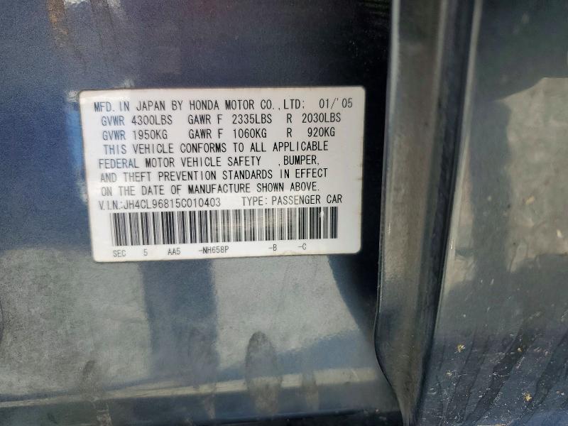 Продаж на аукціоні авто 2005 Acura Tsx, vin: JH4CL96815C010403, номер лоту: 56516046