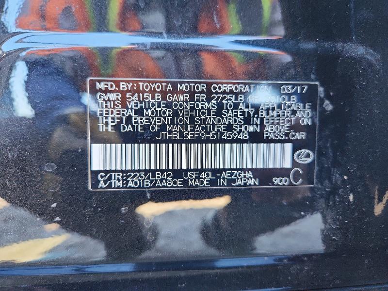Продаж на аукціоні авто 2017 Lexus Ls, vin: JTHBL5EF9H5145948, номер лоту: 56161296