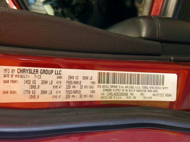 56162596 :رقم المزاد ، 1C4RDJAG9DC695998 vin ، 2013 Dodge Durango مزاد بيع