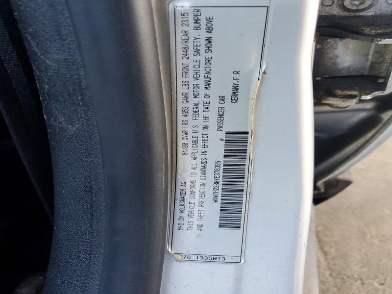 2000 Volkswagen Passat მანქანა იყიდება აუქციონზე, vin: WVWTH23B0YE378395, აუქციონის ნომერი: 57348386