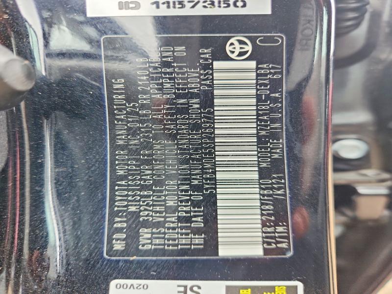 2025 Toyota Corolla მანქანა იყიდება აუქციონზე, vin: 5YFB4MDE5SP269775, აუქციონის ნომერი: 55554286