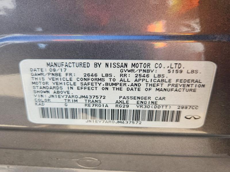 Продажа на аукционе авто 2018 Infiniti Q50, vin: JN1EV7AR0JM437572, номер лота: 55924526