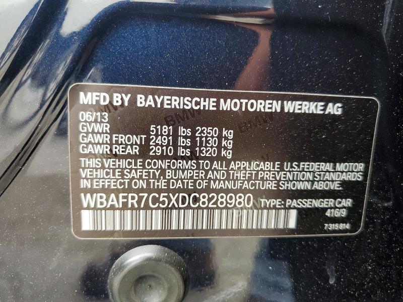 Продажа на аукционе авто 2013 Bmw 535, vin: WBAFR7C5XDC828980, номер лота: 58397896
