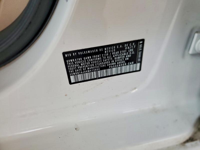 Продаж на аукціоні авто 2017 Volkswagen Jetta, vin: 3VWDB7AJ0HM413604, номер лоту: 56290966