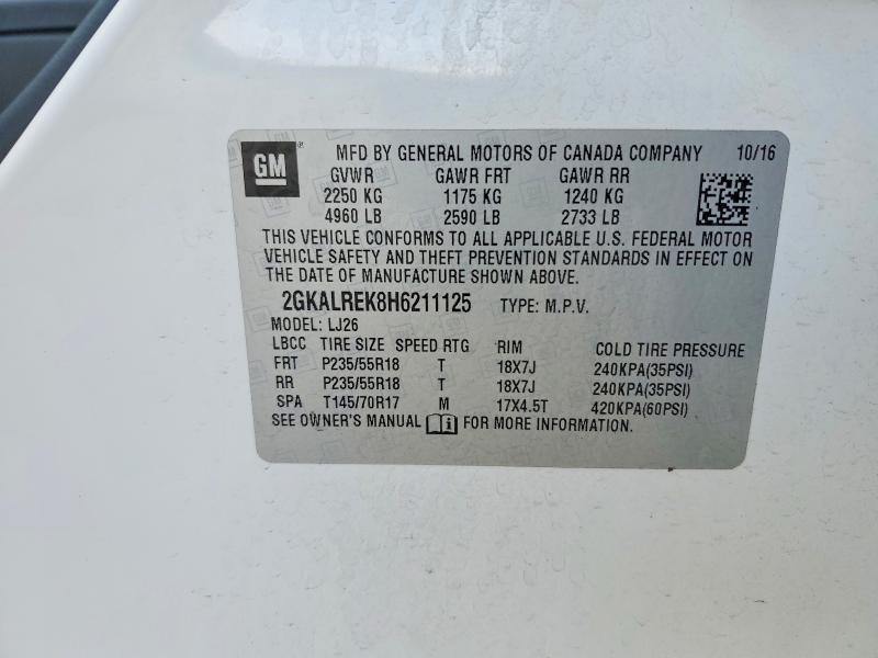 Продажа на аукционе авто 2017 Gmc Terrain, vin: 2GKALREK8H6211125, номер лота: 55915476