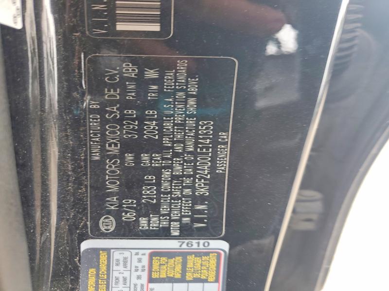 Aukcja sprzedaży 2020 Kia Forte, vin: 3KPF24AD0LE141353, numer aukcji: 57579326