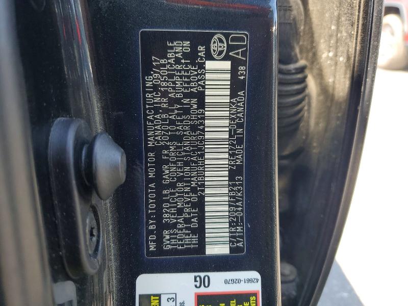 Продаж на аукціоні авто 2018 Toyota Corolla, vin: 2T1BURHE1JC974319, номер лоту: 57786616