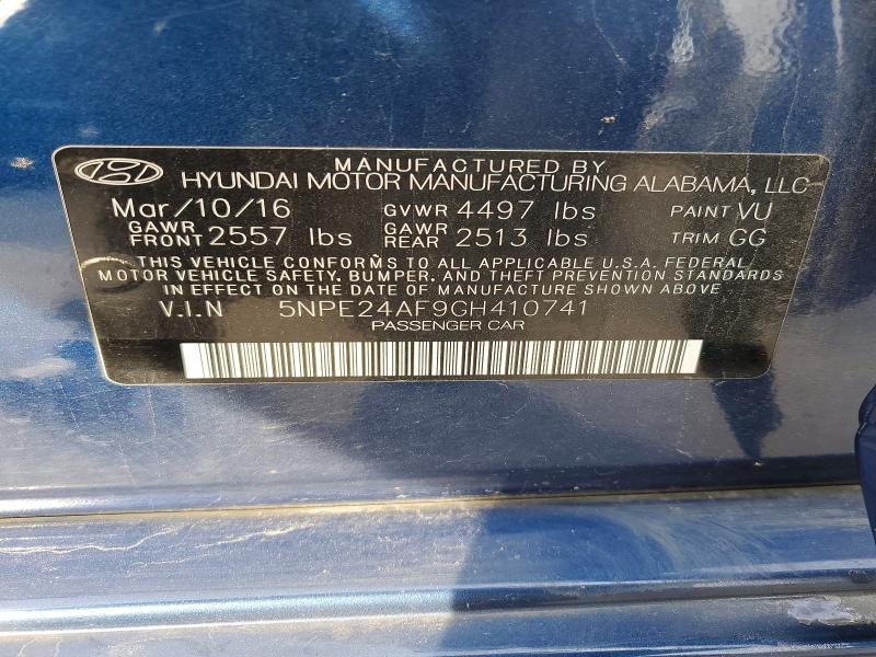 Продажа на аукционе авто 2016 Hyundai Sonata, vin: 5NPE24AF9GH410741, номер лота: 58779836
