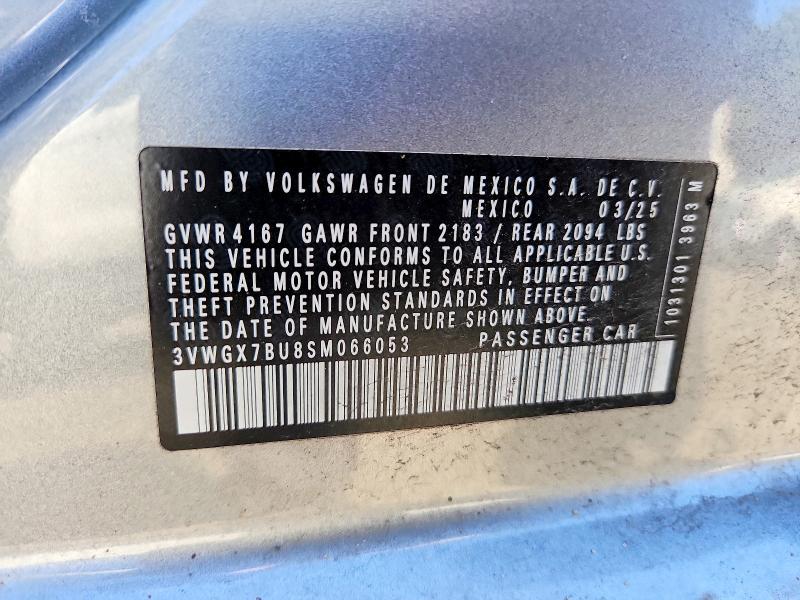 Aukcja sprzedaży 2025 Volkswagen Jetta, vin: 3VWGX7BU8SM066053, numer aukcji: 58008536