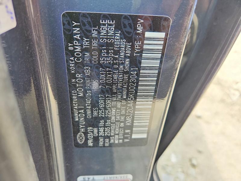Продажа на аукционе авто 2019 Hyundai Tucson, vin: KM8J2CA45KU023041, номер лота: 56808006