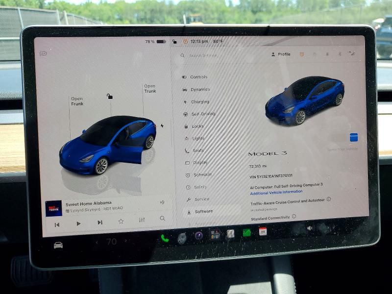 Продажа на аукционе авто 2022 Tesla Model 3, vin: 5YJ3E1EA1NF370131, номер лота: 58479976