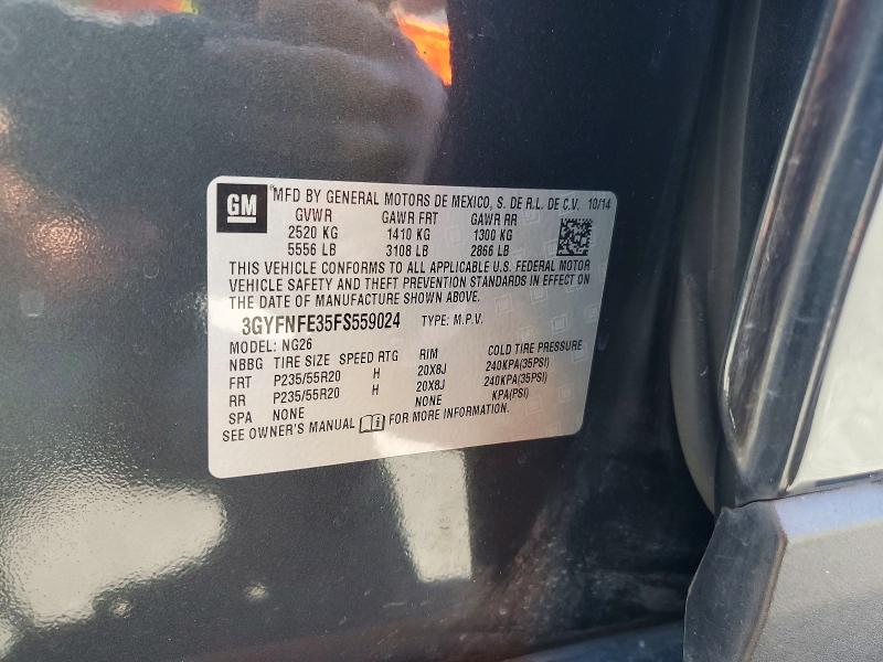 Продаж на аукціоні авто 2015 Cadillac Srx, vin: 3GYFNFE35FS559024, номер лоту: 56997816