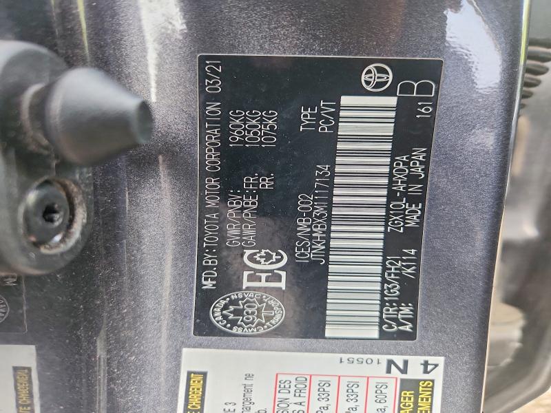 Продаж на аукціоні авто 2021 Toyota C-hr, vin: JTNKHMBX3M1117134, номер лоту: 58283336