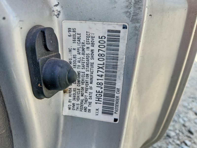 58173726 :رقم المزاد ، 1HGEJ8147XL087005 vin ، 1999 Honda Civic مزاد بيع