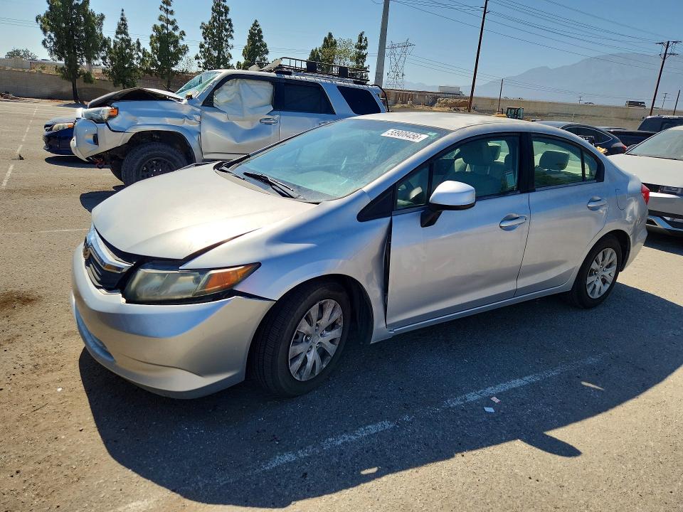 2012 Honda Civic მანქანა იყიდება აუქციონზე, vin: 2HGFB2F55CH334044, აუქციონის ნომერი: 58908456