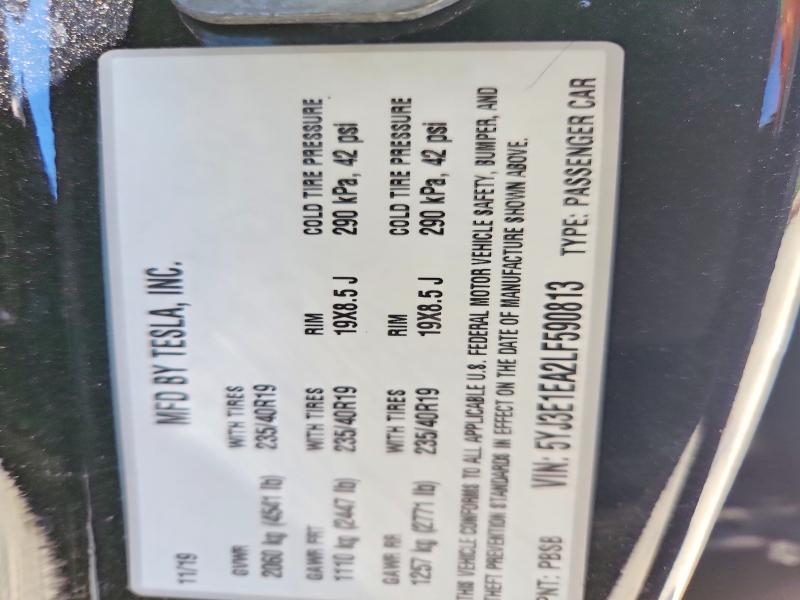 Aukcja sprzedaży 2020 Tesla Model 3, vin: 5YJ3E1EA2LF590813, numer aukcji: 56078776