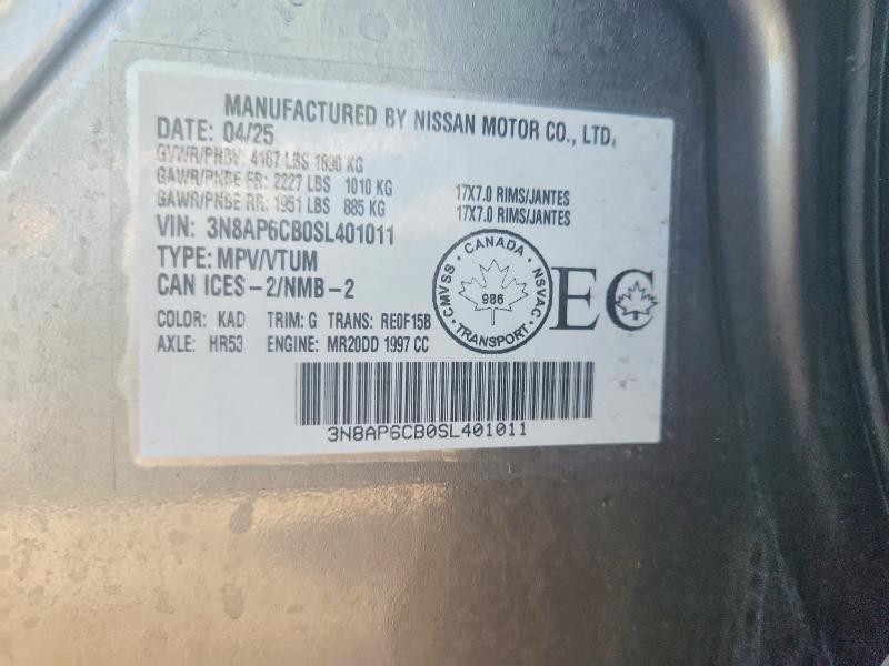 Aukcja sprzedaży 2025 Nissan Kicks, vin: 3N8AP6CB0SL401011, numer aukcji: 55636826