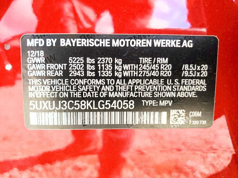 Aukcja sprzedaży 2019 Bmw X4, vin: 5UXUJ3C58KLG54058, numer aukcji: 53787246