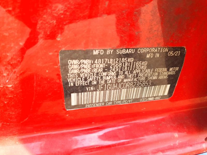 Продажа на аукционе авто 2024 Subaru Impreza, vin: JF1GUHJC0R8235853, номер лота: 58134826